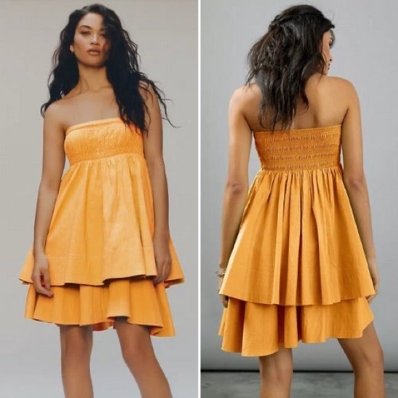 Anthropologie Tangerine Cupcake Dress - Picture 8 of 8